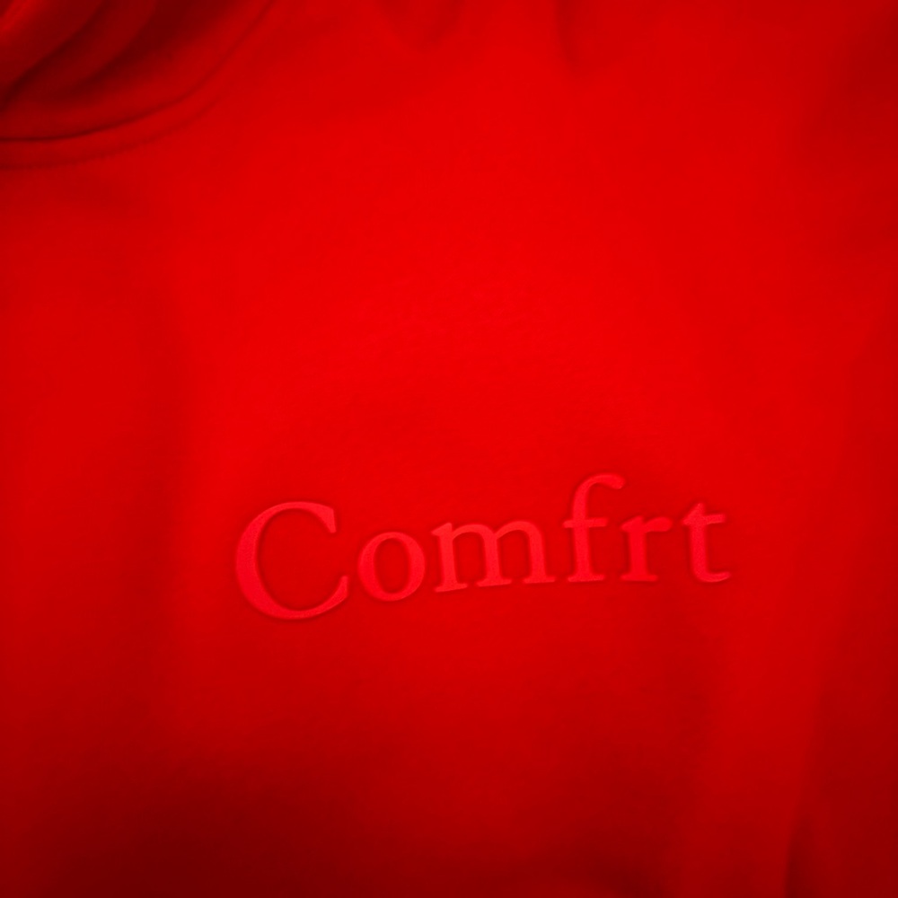 Oversized comfrt wear hoodie red, size large